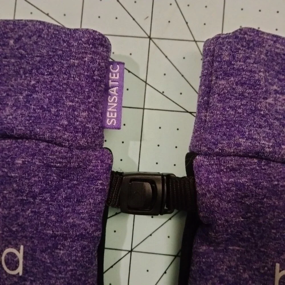 Head Childs Purple Gloves Clip Sensatec Touchscreen Kids L Large